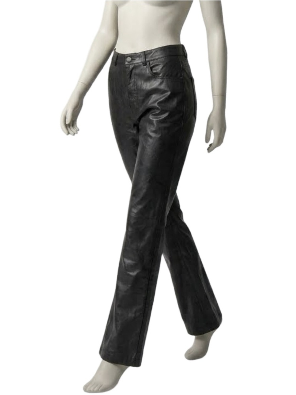 Black vintage leather pants from Ocean Drive 90s size 2